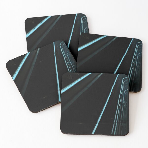 Item preview, Abstract Aqua Blue Escalator Neon Lines 1  designed and sold by Diana van Neck.