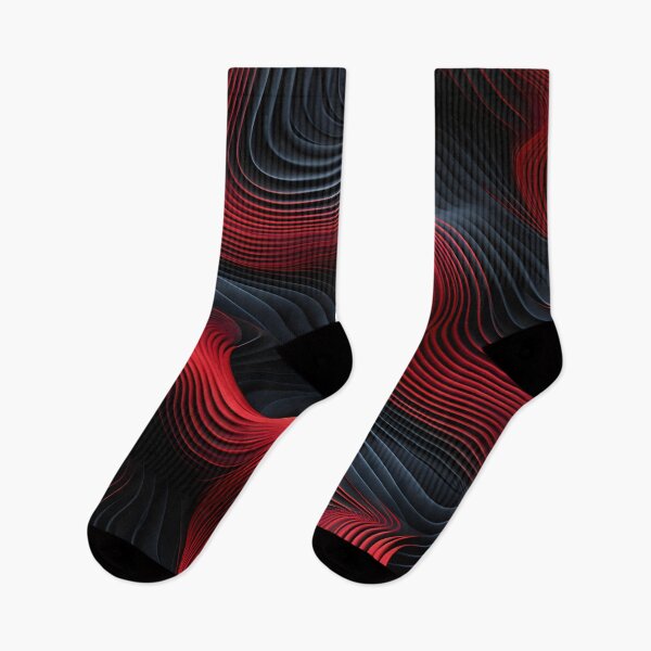 Item preview, Velvet Ripples: Dynamic Red and Black Abstract designed and sold by VectorPlace.