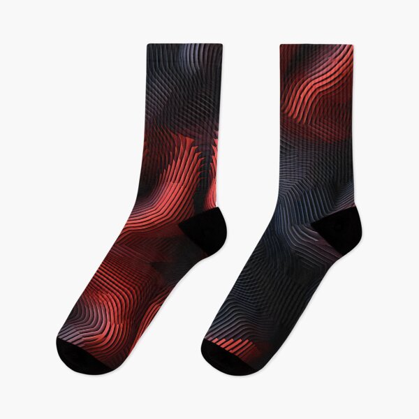 Item preview, Crimson Folds: Abstract Red and Black Layers designed and sold by VectorPlace.