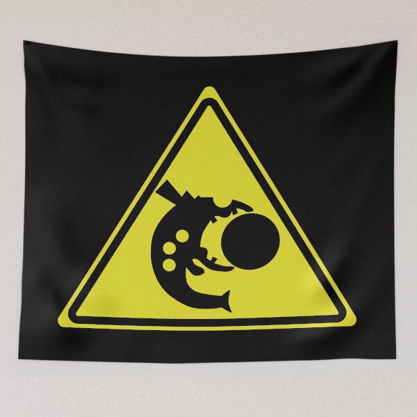 Item preview, Big Run Horrorborus Warning Sign designed and sold by galaxydaydreams.