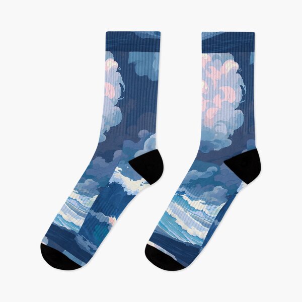 Item preview, Big Stormy Waves, anime scenery- Pixel art designed and sold by octoboobs.