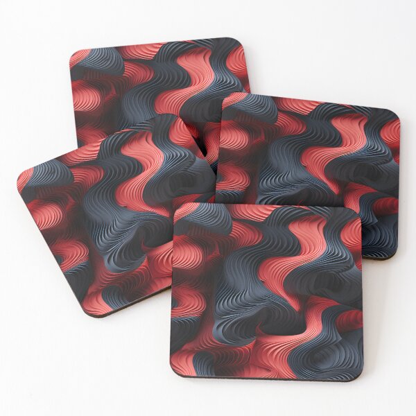 Item preview, Crimson Currents: Abstract Art in Red and Black designed and sold by VectorPlace.