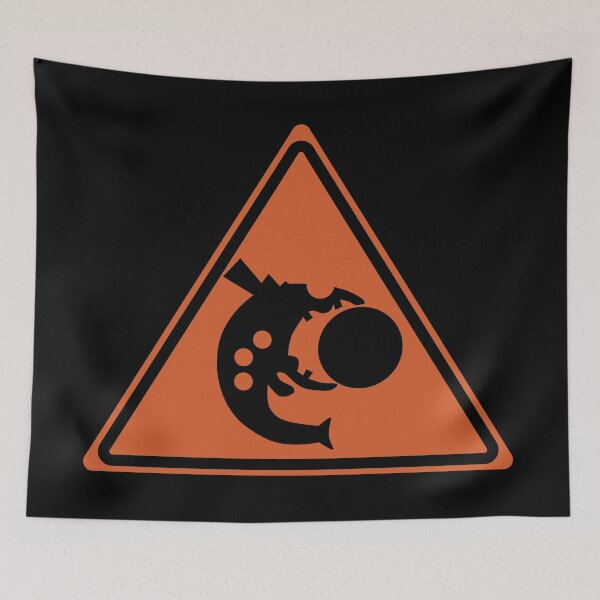 Item preview, Big Run Horrorborus Warning Sign designed and sold by galaxydaydreams.