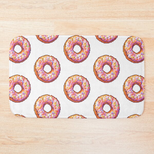Item preview, Pink Strawberry Donut - Pixel art designed and sold by octoboobs.