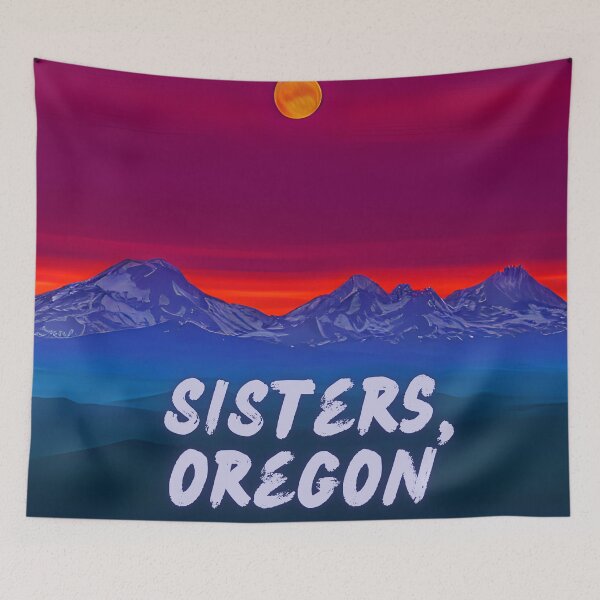 Item preview, Sisters Oregon In An Oil Painting Style Design designed and sold by OregonsOwn.