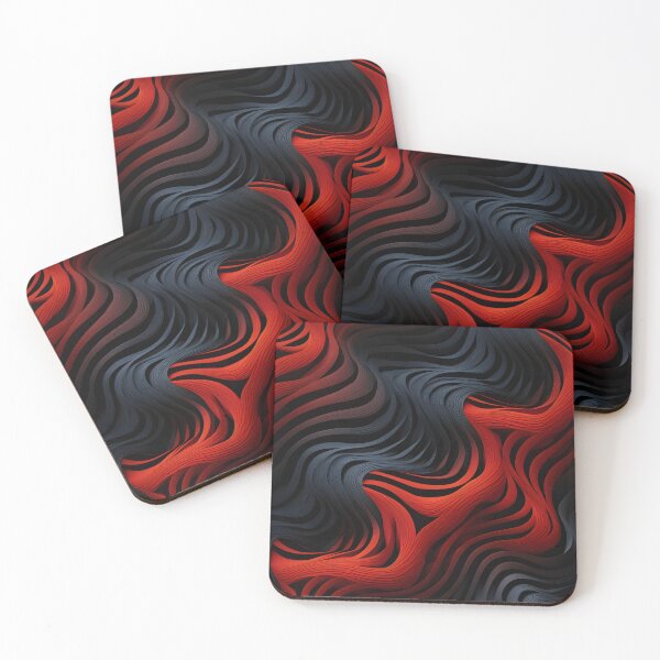 Item preview, Rouge and Onyx Waves: Abstract Swirls designed and sold by VectorPlace.