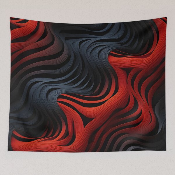 Item preview, Rouge and Onyx Waves: Abstract Swirls designed and sold by VectorPlace.