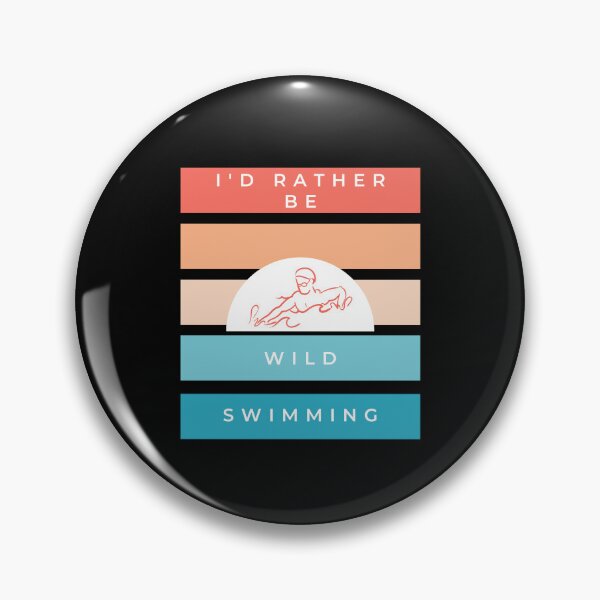 Item preview, I'd rather be wild swimming vintage retro design for those that love swimming in nature designed and sold by BlueLightStore.