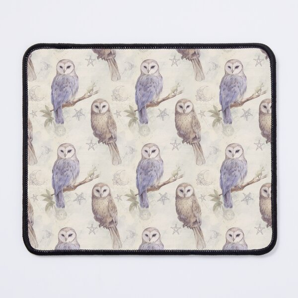 Item preview, Pagan Wisdom - Witchy Owl, Pentagram and Crescent Moon Seamless Witchcraft Pattern designed and sold by ThreeHaresMedia.