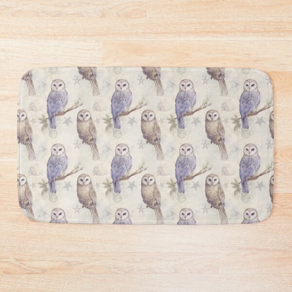 Item preview, Pagan Wisdom - Witchy Owl, Pentagram and Crescent Moon Seamless Witchcraft Pattern designed and sold by ThreeHaresMedia.