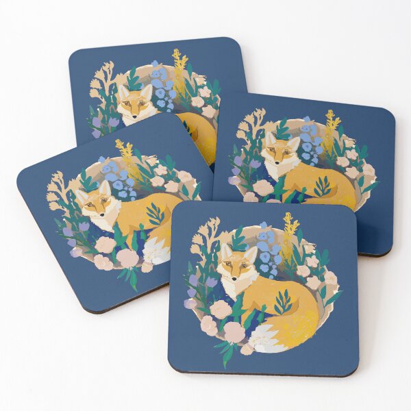 Item preview, Fox surrounded by flowers designed and sold by sarahdylan.