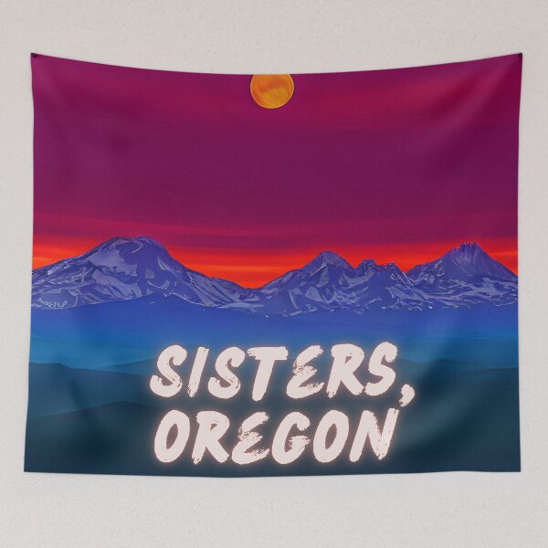 Item preview, Sisters Oregon In An Oil Painting Style Design designed and sold by OregonsOwn.