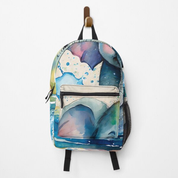 Item preview, Cute baby elephant playing in the water designed and sold by fotofeast.