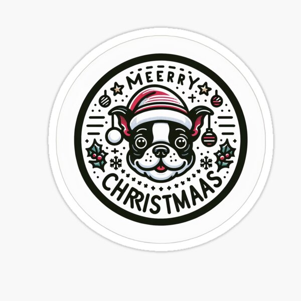 Item preview, boston terrier christmas designed and sold by pocopocodog123.