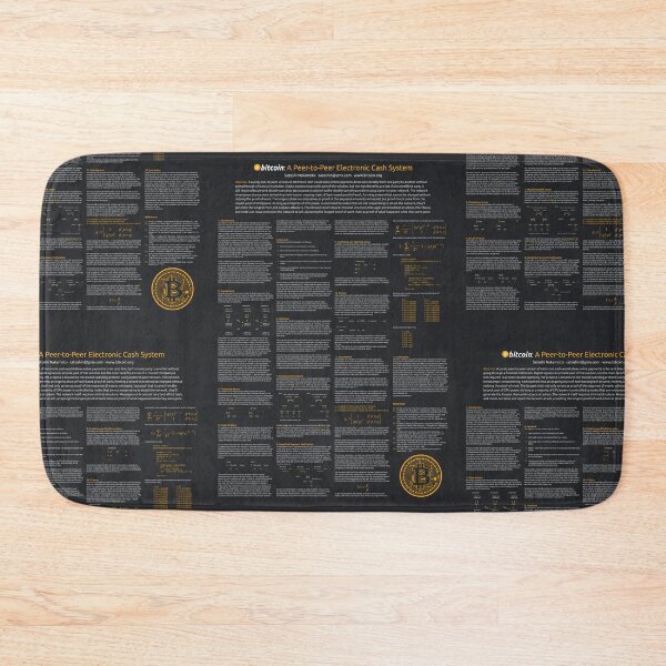Item preview, Bitcoin: A Peer-to-Peer Electronic Cash System | Bitcoin White Paper Poster  (Dark theme)) designed and sold by auaggy.