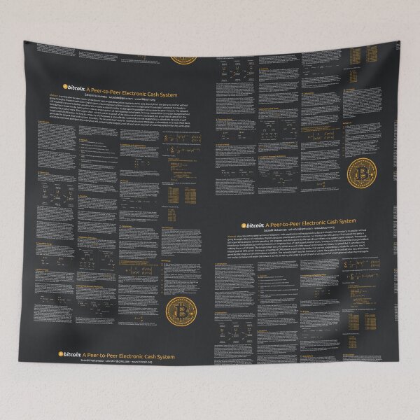 Item preview, Bitcoin: A Peer-to-Peer Electronic Cash System | Bitcoin White Paper Poster  (Dark theme)) designed and sold by auaggy.