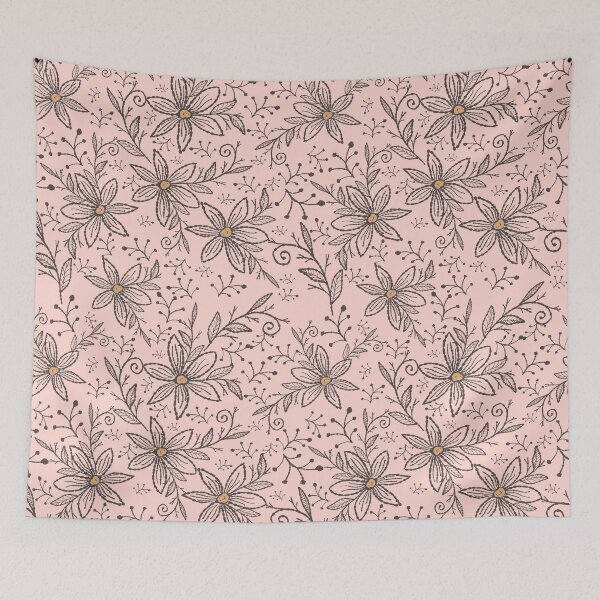 Item preview,  Nature, drawing of delicate flowers. Wild flowers part4 - expressive botanical pattern designed and sold by My-fake-places.