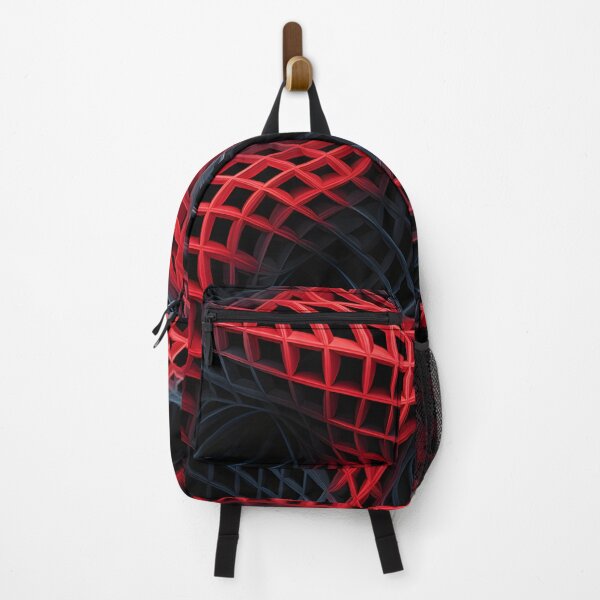 Item preview, Crimson Weave: Abstract Red Lattice on Black designed and sold by VectorPlace.