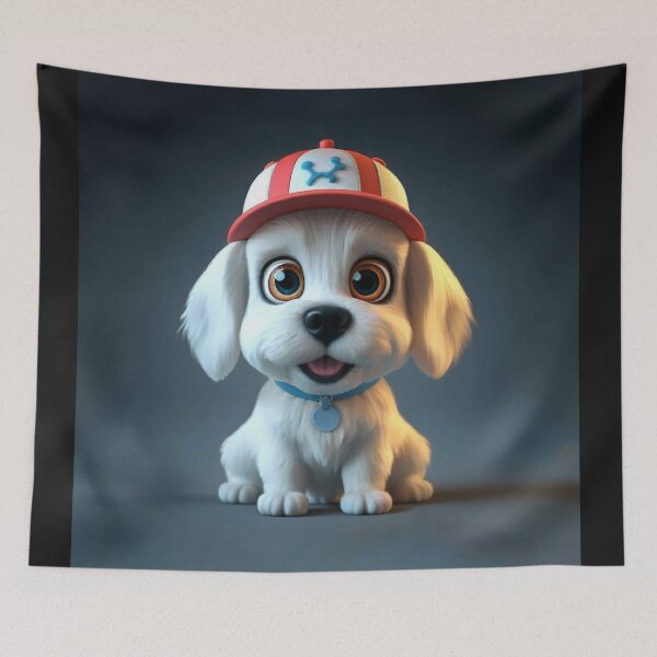 Item preview,  cute smiling cartoon maltese dog designed and sold by Colorful-Worlds.