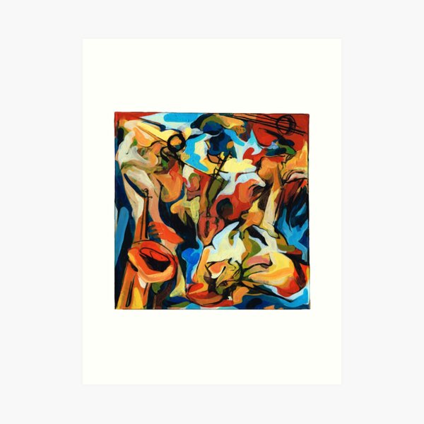 Abstract Musicians Painting Art Print