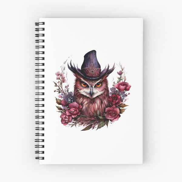 Item preview, Watercolor OxBlood Witch's Owl designed and sold by Mandayartstudio.