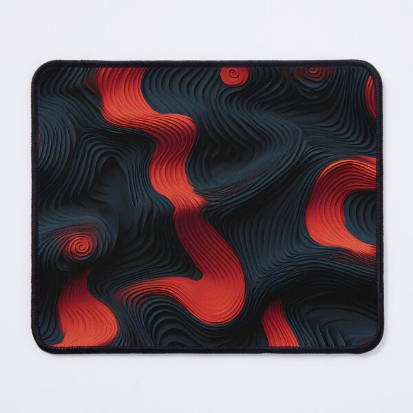 Item preview, Crimson Waves: Abstract Art in Red and Black designed and sold by VectorPlace.