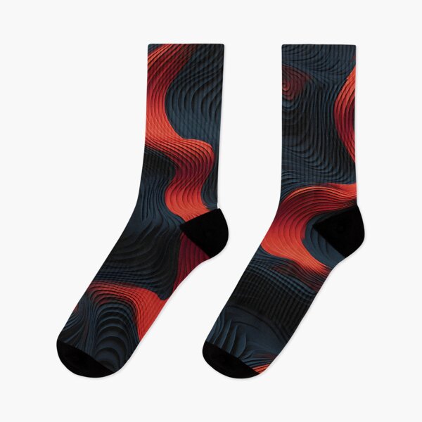 Item preview, Crimson Waves: Abstract Art in Red and Black designed and sold by VectorPlace.