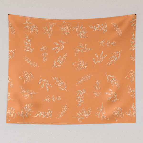 Item preview, Orange Leaves Pattern designed and sold by MyMushroomGrove.