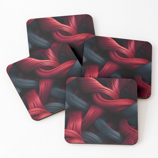Item preview, Crimson Twine: Red and Black Abstract Weave designed and sold by VectorPlace.