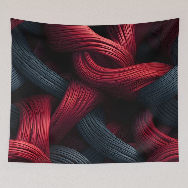 Item preview, Crimson Twine: Red and Black Abstract Weave designed and sold by VectorPlace.