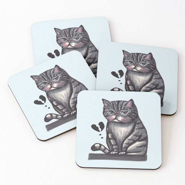 Item preview, A Sad Heartbroken Cat designed and sold by margothuang.