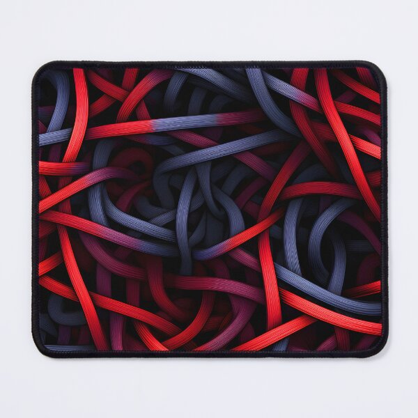 Item preview, Scarlet Labyrinth: Woven Abstract in Red and Black designed and sold by VectorPlace.