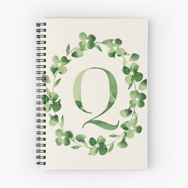 Item preview, Letter Q Floral Monogram. Green Hydrangea Flowers Laurel. designed and sold by helga-wigandt.