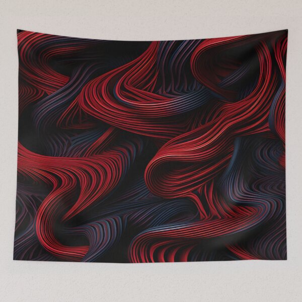 Item preview, Scarlet Swirls: Abstract Red and Black Movement designed and sold by VectorPlace.