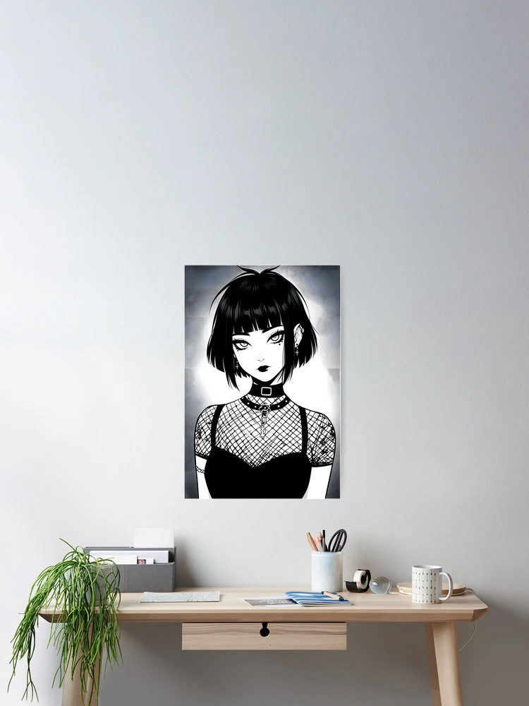 Thumbnail 2 of 3, Poster, Goth Alt Girl designed and sold by RaccoolDesign.