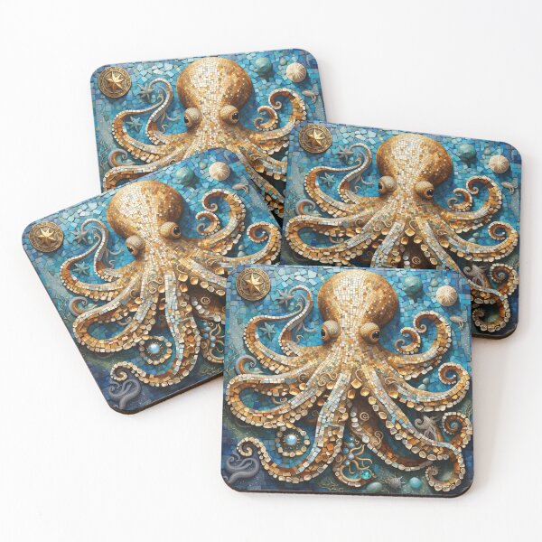 Item preview, Octopus mosaic designed and sold by AIartistIT.