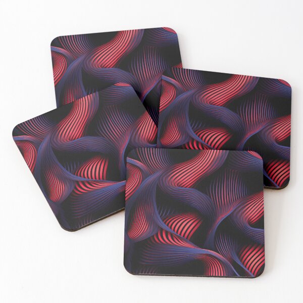 Item preview, Scarlet Waves: Abstract Red and Black Motion designed and sold by VectorPlace.