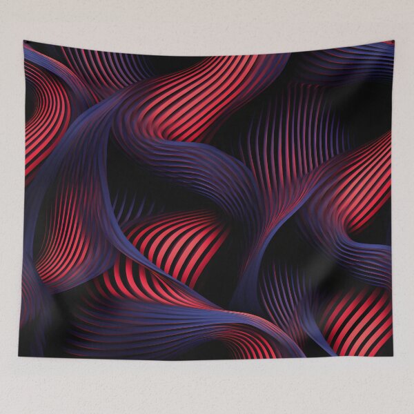 Item preview, Scarlet Waves: Abstract Red and Black Motion designed and sold by VectorPlace.