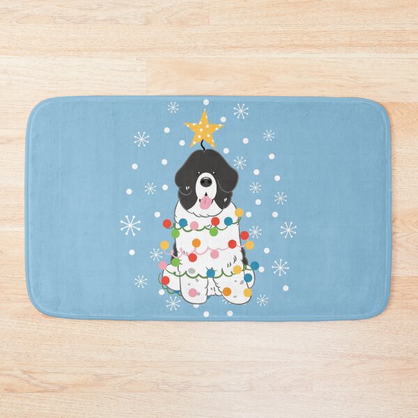 Item preview, Newfie Newfoundland Dog Christmas Tree - Black White 5 designed and sold by Lulupainting.