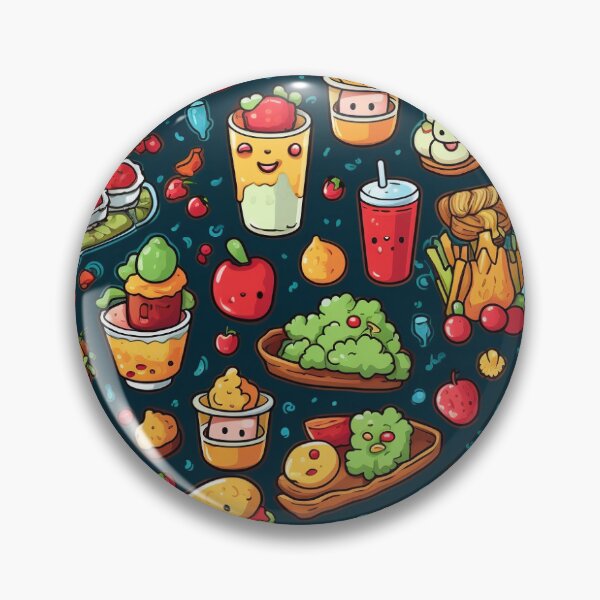 Item preview, Cute Food Fiesta ANIME seamless designed and sold by lamamamamamiar.