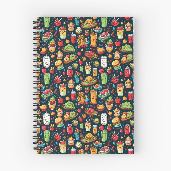 Item preview, Cute Food Fiesta ANIME seamless designed and sold by lamamamamamiar.