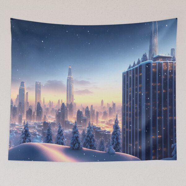 Item preview, City in snow designed and sold by M-Y-A-R-T-.