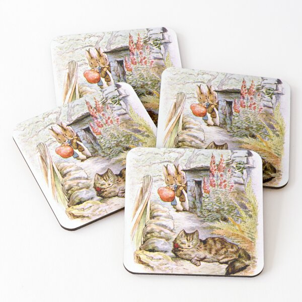 Item preview, Beatrix Potter - Peter and Benjamin Sneak Past the Cat  designed and sold by forgottenbeauty.