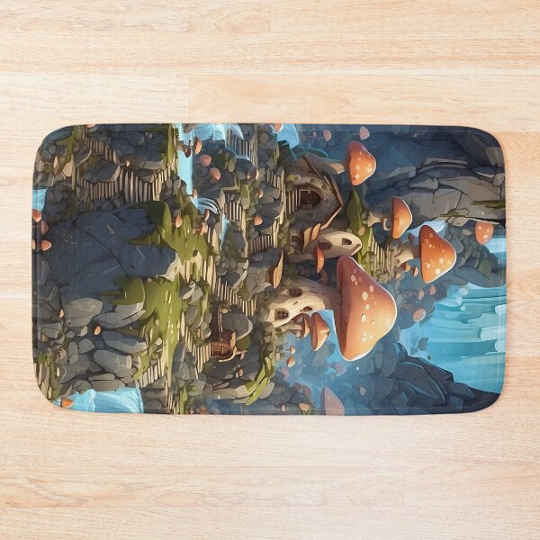 Item preview, Fantasy Mushroom House in the Forest designed and sold by dAiwid prints.