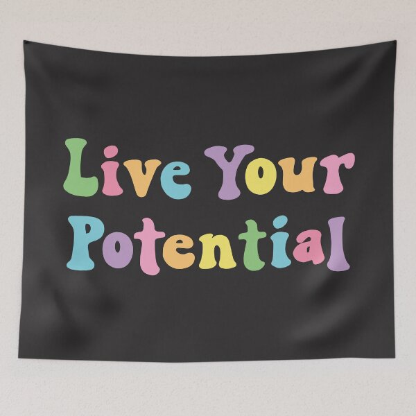 Item preview, Live Your Potential Motivational Quote designed and sold by SenkinGraphics.