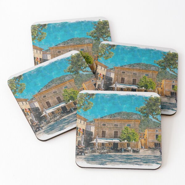 Item preview, Pollensa Town Square Mallorca designed and sold by GG WALL ART.