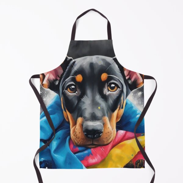 Item preview, Doberman Puppy Wrapped in a Blanket designed and sold by Wolfheartart.