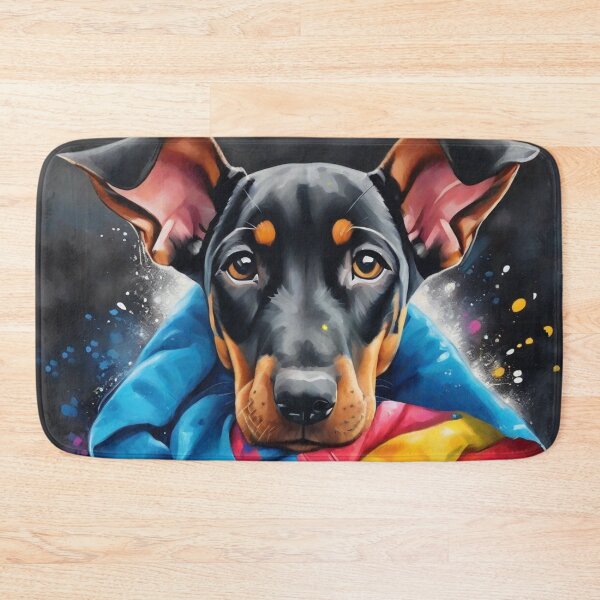 Item preview, Doberman Puppy Wrapped in a Blanket designed and sold by Wolfheartart.