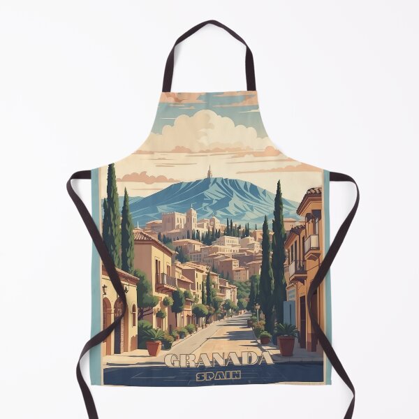 Item preview, Granada Sunset Magic: Vintage Travel Poster designed and sold by Ceemko's Vintage Corner.