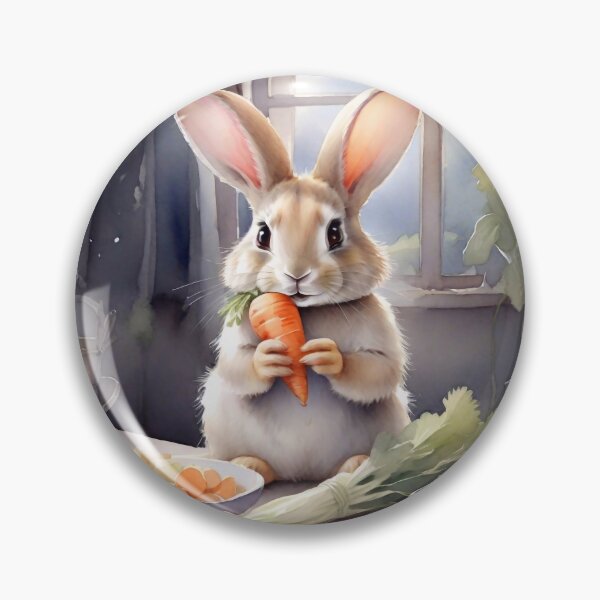 Item preview, A cute rabbit eats a carrot designed and sold by M-Y-A-R-T-.